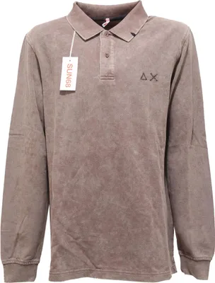 Productafbeelding van 9023R polo shirt, merk Bimbo SUN 68, bruin/grijs, vintage stijl, kindermode
