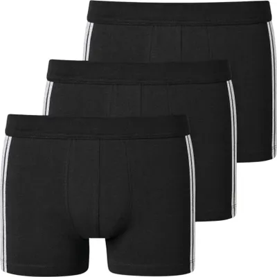 Produktbild von Schiesser 3er Pack - 95/5 Stretch - Organic Baumwolle Retro Short / Pant Mit softem, tonalem Bund für höchsten Tragekomfort,  Kontrastfarbene Seitenstreifen, Elastische Single-Jersey-Qualität
