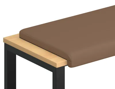 Image de vidaXL Coussin de banquette en similicuir, couleur cappuccino, profondeur 35 cm
