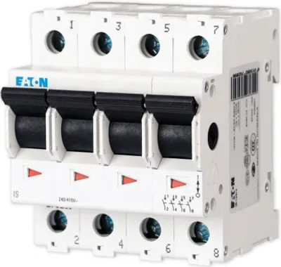 Zdjęcie produktu dla Wyłącznik główny Eaton szary 4-biegunowy 40 A 400 V 276273 (276273)