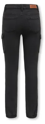 Produktbild von ONLY 15221844, Weiblich, Kind, Schwarz, 140 cm, Frontseite, Baumwolle, Elasthan