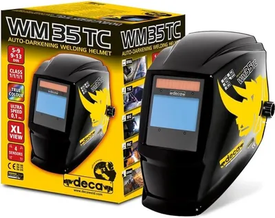 Produktbild von Schweisshelm Wm 35Tc, automatische Verdunkelung, Panelfilter 100x60 mm, 0,0001 s Reaktionszeit, Batterie/Solar