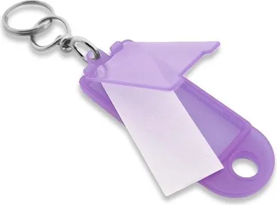 Produktbild von CombiCraft Aufklappbare Schlüsseletiketten in Lila 60x22 mm- Packung mit 100 Stück
