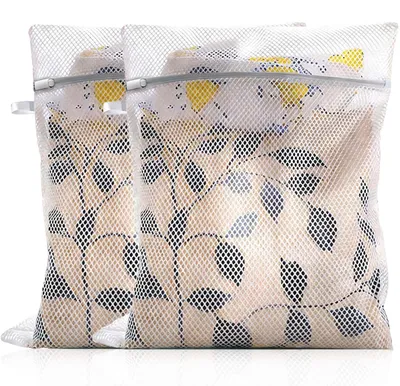 Waschbeutel 2er-Set 30x40 cm mit Reißverschluss für Feinwäsche