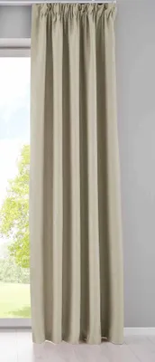 Produktbild von Vorhang Blickdicht »NewYork« verdeckte Schlaufen Beige HxB 245x140 cm 1er-Pack Thermo-Gardine Verdunkelungsvorhang Blackout  schalldämmend Kräuselband Raffhalter, 202020610