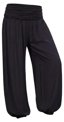 Produktbild von Haremshose Damen Yogahose weite Flatterhose unifarben Sommerhose 36-44 Gummizug