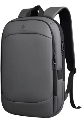 Imagen del producto de CarryQuest® - Mochila para portátil - 17 pulgadas - Con puerto USB, resistente al agua, color gris