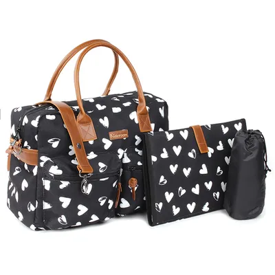 Produktbild von Kidzroom Luiertas Black & White/Heart