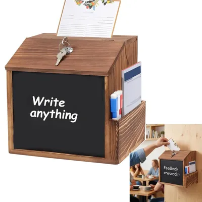 Image de Boîte en bois avec serrure à encastrer, verrouillable