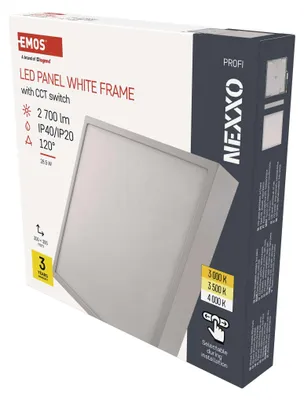 LED svítidlo NEXXO bílé, 30 x 30 cm, 28,5 W, teplá/neutrální bílá