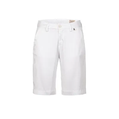 Produktbild von Herrlicher Lovely Shorts Satin Powerstretch Damen Bermuda Kurze Gerade Hose Weiß