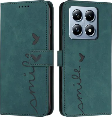 Produktbild von Xiaomi 14T Pro Hülle - Coverup Smile Klapphülle - Grün