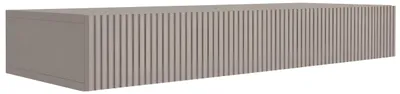 Immagine prodotto di Comò sospeso con due cassetti, frontale con scanalature - Colore tortora, 100 x 39,6 x 16 cm