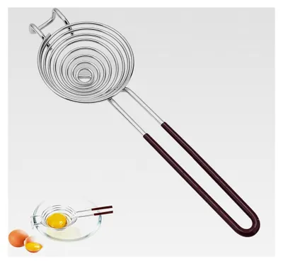 Produktbild von Eiertrenner aus Edelstahl, Eigelbtrenner, 304 Edelstahl, mit langem Griff, für Küche und Backen