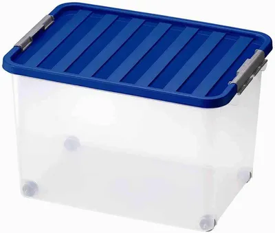 Image de HDR Clipbox 52x36x34cm mD.45l avec couvercle, avec 4 roulettes