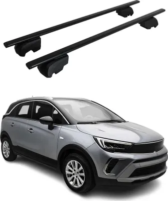 Image de Barres de toit Transversales pour Opel Crossland 2021-2023 ABE Noir