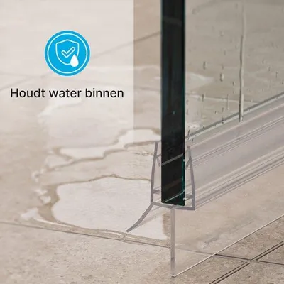 Produktbild von Transparente Duschetürdichtung mit Wasserkering 90 cm für 8–10 mm Glas, zuschneidbar