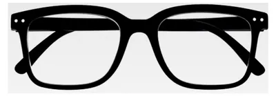 Produktbild von Lesebrille L Schwarz für Altersweitsichtige in rechteckiger Übermaßform, Dioptrie: +2.0