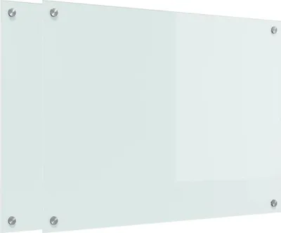 Obrázok produktu pre vidaXL Kuchynská zástena 2 ks Biela 80 x 60 cm Tvrdené sklo