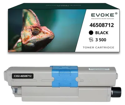 Produktbild von Toner für OKI 46-C332XB 46508712 Schwarz (black) | Ersatz für C 332 DN 332 DNw MC 332dn 363 DN 363 DNW MC 363 N