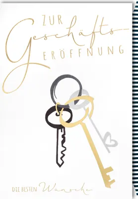 Produktbild von Geschäftseröffnung - Glückwunschkarte im Format 11,5 x 17 cm mit Umsch