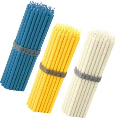 Produktbild von 150x Stabkerzen 16cm bunt – tropffrei & rußfrei – Deko für Feier & Event