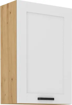 Produktbild von Hoher Oberschrank LAILI – Breite 60 cm, weiß / Eiche Artisan