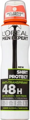 Zdjęcie produktu dla L'Oréal Men Expert Shirt Protect - Dezodorant - 150 ml - Dezodorant w sprayu - 1 Stück