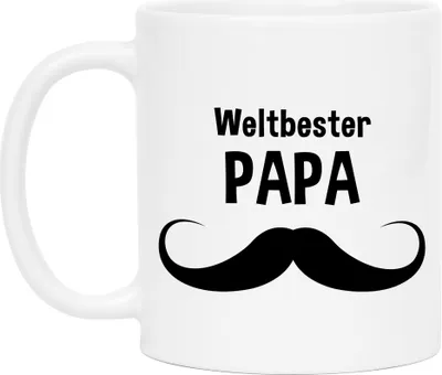 Produktbild von Weltbester Papa Tasse Spruch Vatertagsgeschenk Bester Papa der Welt Geschenk Vatertag Geburtstag Herrentag Kaffee-Tasse