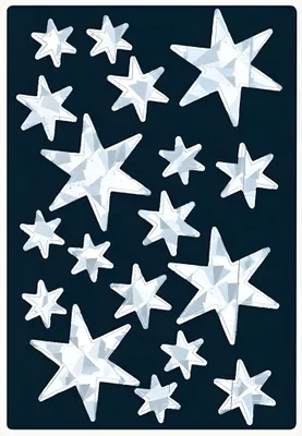 Produktbild von Sigel Weihnachtssticker Hologramm Silver 84x121mm 18 Sticker
