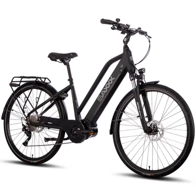 Produktbild von SAXXX 28 Zoll Trekking E-Bike, 250W Mittelmotor mit 90Nm, 522Wh herausnehmbarer Akku, bis 100km Reichweite, SHIMANO Deore Schaltung