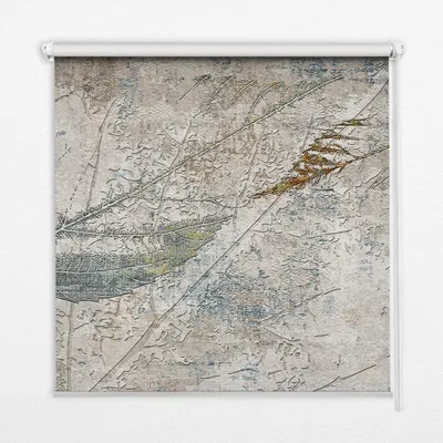 Produktbild von Seitenzug-Rollo Fensterrollo Jalousie - Thermo-Rollo Verdunkelungsrollo - 140x140 cm - Reflektierte Blätter