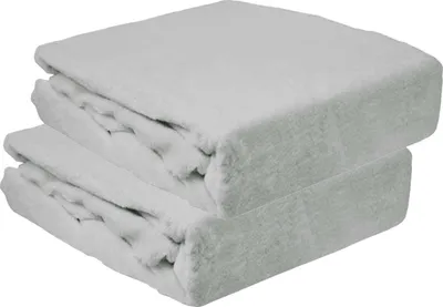 Produktbild von Spannbettlaken Winter Teddy Plüsch Samt Cashmere Fleece 90x200cm - 100x200cm: 2tlg. / Silber