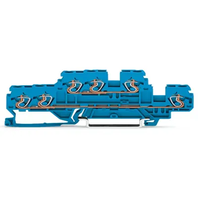 Produktbild von WAGO 3-Leiter-Doppelstockklemme;Durchgangs-/Durchgangsklemme;N/N;blau 870-534
