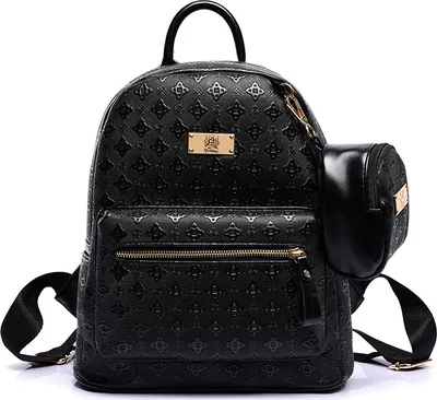 Produktbild von Rucksack Damen Klein Elegant Lederrucksack 3 in 1 Casual Daypack Rucksäcke Handtasche Modern Rucksacktasche Cityrucksack Kleiner Kunstleder Tagesrucksack für Frauen