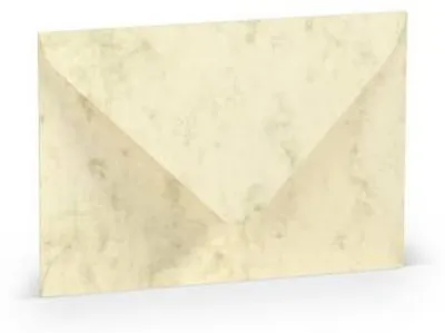 Produktbild von Briefumschläge C6, 162 x 114 mm, 80 g/m², nassklebend, Chamois Marmora, 5 Stück
