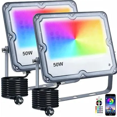 Zdjęcie produktu dla Reflektor LED rgb 30W zewnętrzny wodoodporny IP66 aplikacja bluetooth