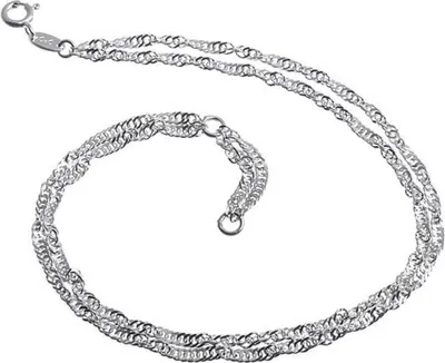 Produktbild von SILBERKETTEN STORE Fußkette Singapur 2reihig 2,3mm - 925 Silber, Länge wählbar - 29cm