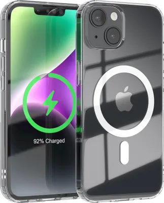 Produktbild von EAZY CASE Clear MagSafe Case für Apple iPhone 14, Qi-Charging, Silikon mit Kameraschutz, Bumper Case in Transparent