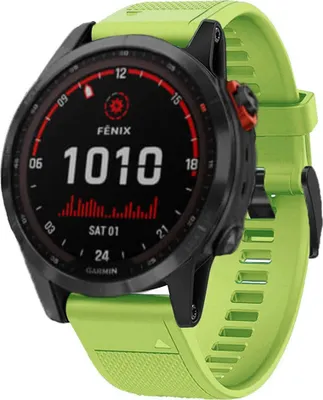 Produktbild von Strap-it Garmin Fenix 7 Silikonarmband (Hellgrün)