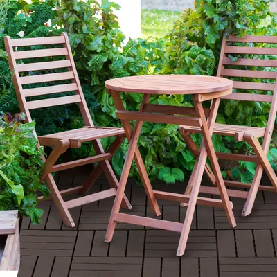 Produktbild von Terrassenfliesen Klickfliesen 30x30 cm, Balkonfliesen PP Holzoptik, Bodenbelag rutschfest, Braun | 9 Stück = 0,81 m² | 2 cm stark | recyceltes PP