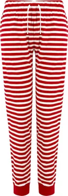 Image de SF Women SK085 | Women`s Cuffed Lounge Pants - Pantalon de loisirs - Couleur : Red/White Stripes - Taille : L