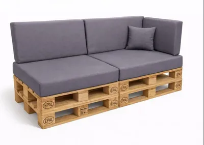 Produktbild von Setgarden Comfort Palettenkissen 6er Set Outdoor 120x60x10cm Sitzkissen + Rückenkissen 120x40x10cm 1tlg Grau