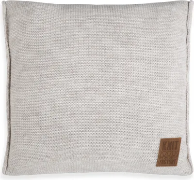 Produktbild von Knit Factory Uni Kissen - Beige - 50x50 cm