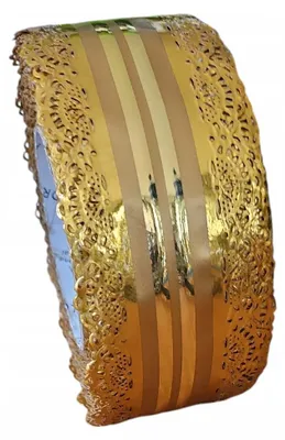 Produktbild von Plastiflora PP-Spitzenband goldfarben wasserdicht 6cm