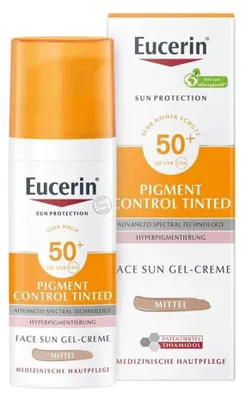 Produktbild von Eucerin Sun Pigment Control Tinted SPF50+ Koloryzujący fluid przeciw przebarwieniom Medium, 50 ml