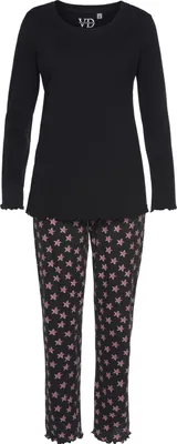Produktbild von Vivance Dreams Pyjama 2 -teilig schwarz-pink Größe 32/34