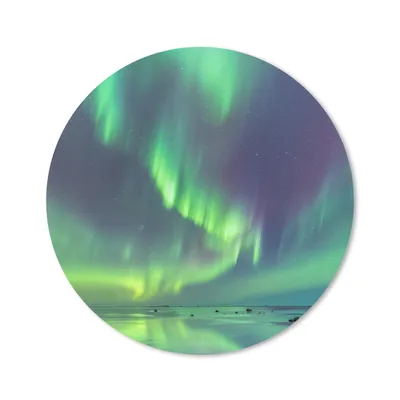 Produktbild von MuchoWow® Mauspad Mousepad Nordlichter - Sternenhimmel - Wasser 20x20 cm - Mousepads - Maus Mat - Pad - Mausunterlage - Schreibtischmatte