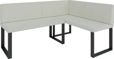 Produktbild von Eckbank AKIKO METAL Corner Bench 196x142 rechts - Eckbankgruppe f r Ihrem Esszimmer, K che modern, Sitzecke, Essecke. Perfekt f r K che, B ro und Rezeption. Solide und starke Verarbeitung. Easy Care