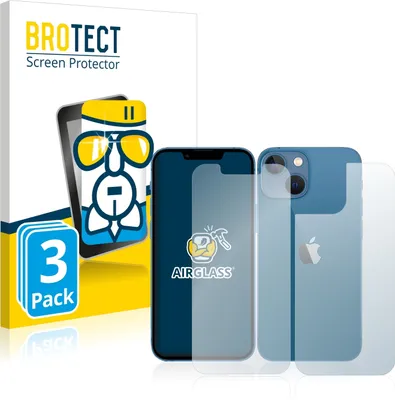 Produktbild von 3x BROTECT Schutzglas für Apple iPhone 13 mini (Display+Rückseite) Schutzfolie Panzer Folie Glas Display Schutz klar
